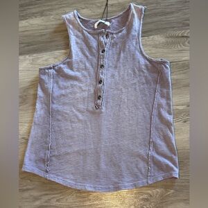 MUSTARD SEED BUTTON DETAIL TANK TOP